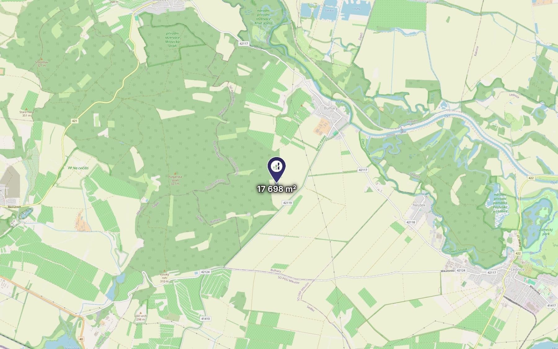 Prodej pozemku 17.698 m², Bulhary, Jihomoravský kraj Prodej pozemku 17.698 m², Bulhary, Jihomoravský kraj