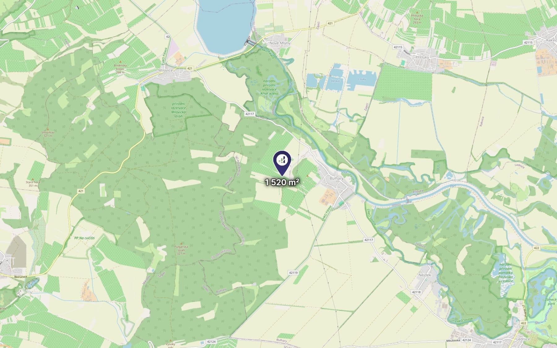 Prodej pozemku 1.520 m², Bulhary, Jihomoravský kraj Prodej pozemku 1.520 m², Bulhary, Jihomoravský kraj
