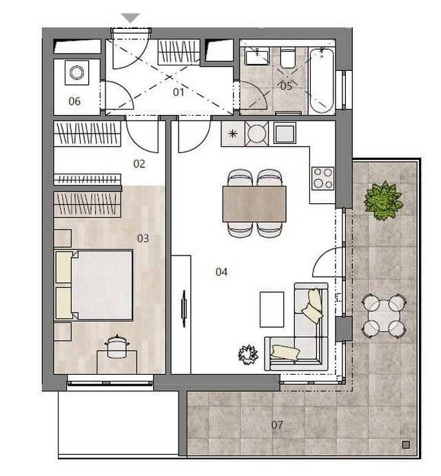 Pronájem bytu 2+kk 61 m², Za Pískovnou, Praha, Praha Pronájem bytu 2+kk 61 m², Za Pískovnou, Praha, Praha
