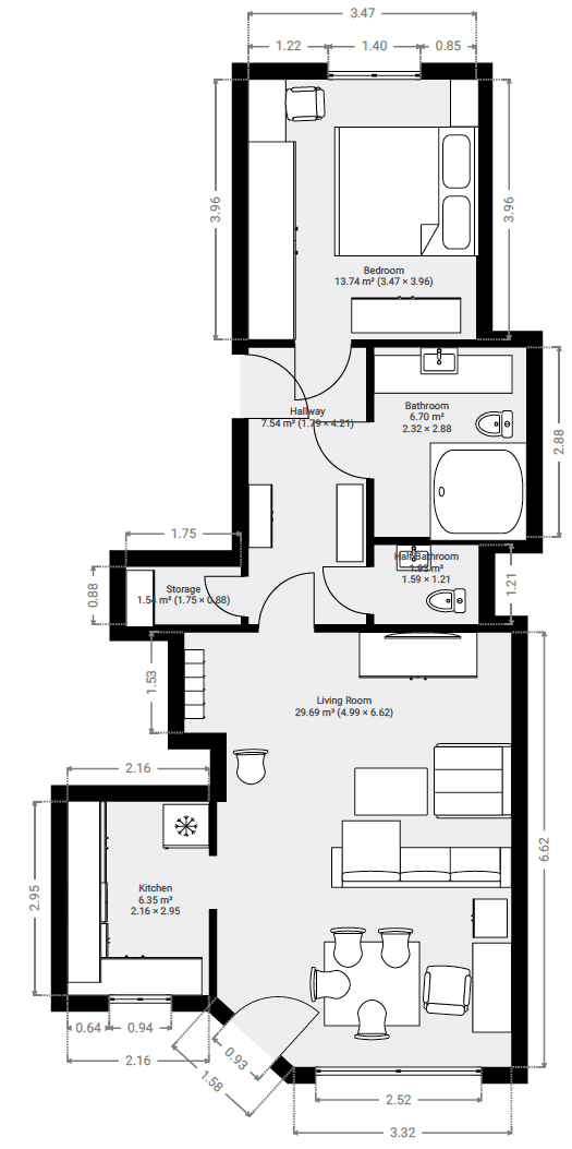 Pronájem bytu 2+1 71 m², Frankfurt am Main, Hessen Pronájem bytu 2+1 71 m², Frankfurt am Main, Hessen