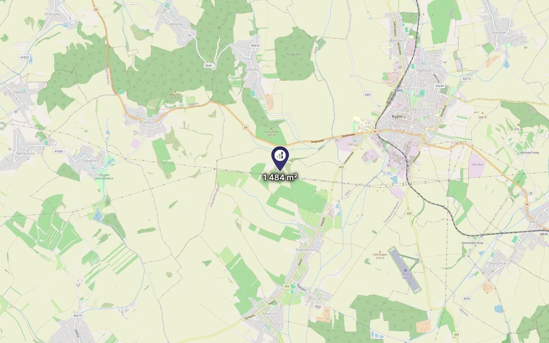Prodej pozemku 1.484 m², Svatobořice-Mistřín, Jihomoravský kraj Prodej pozemku 1.484 m², Svatobořice-Mistřín, Jihomoravský kraj