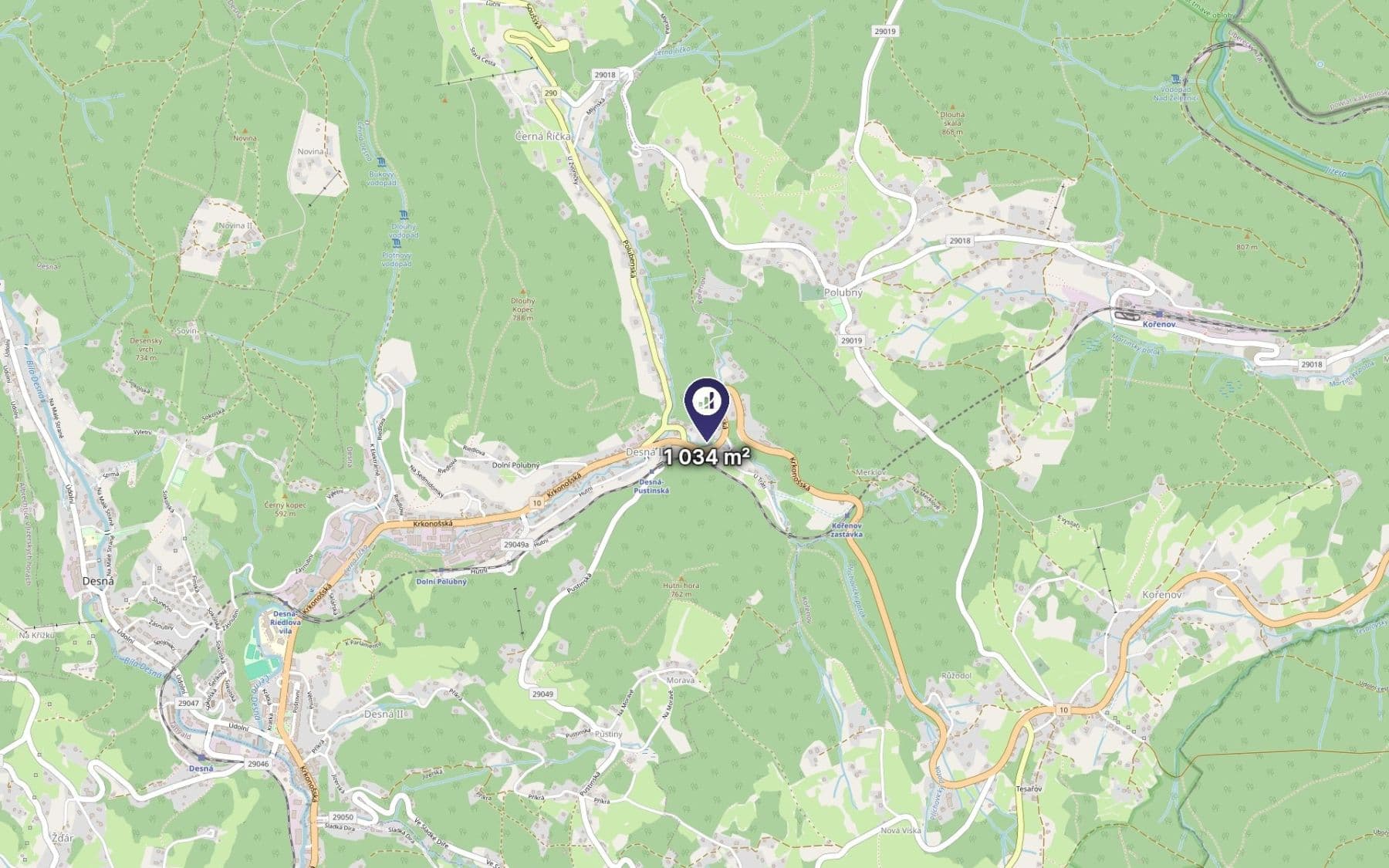Prodej pozemku 1.034 m², Desná, Liberecký kraj Prodej pozemku 1.034 m², Desná, Liberecký kraj