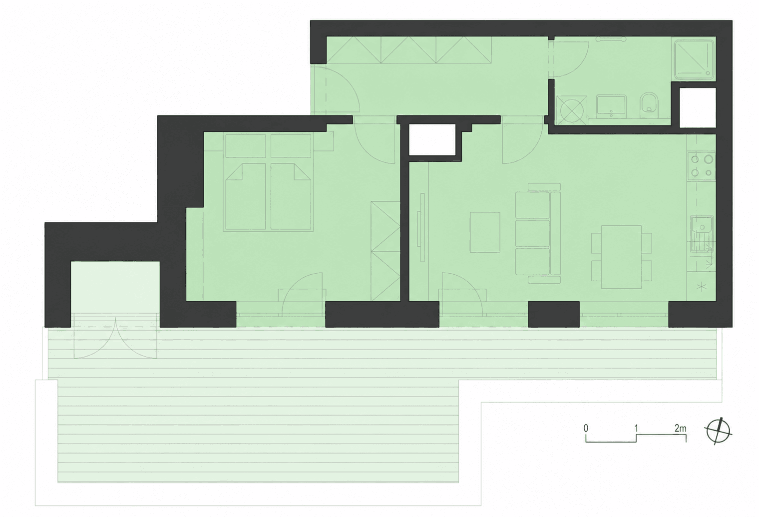 Pronájem bytu 2+kk 50 m², Střední, Brno, Jihomoravský kraj Pronájem bytu 2+kk 50 m², Střední, Brno, Jihomoravský kraj