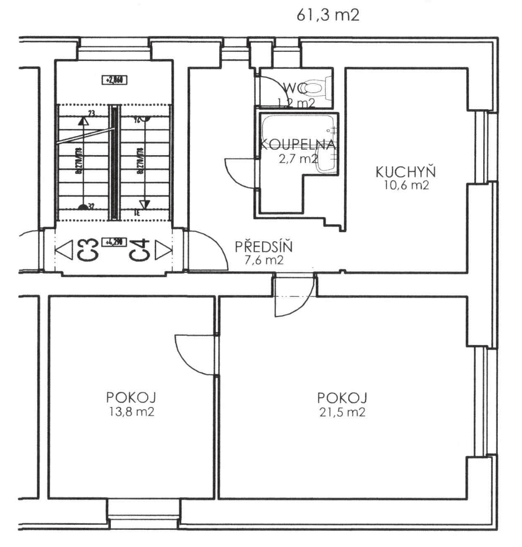 Prodej bytu 2+1 61 m², Chládkova, Brno, Jihomoravský kraj Prodej bytu 2+1 61 m², Chládkova, Brno, Jihomoravský kraj