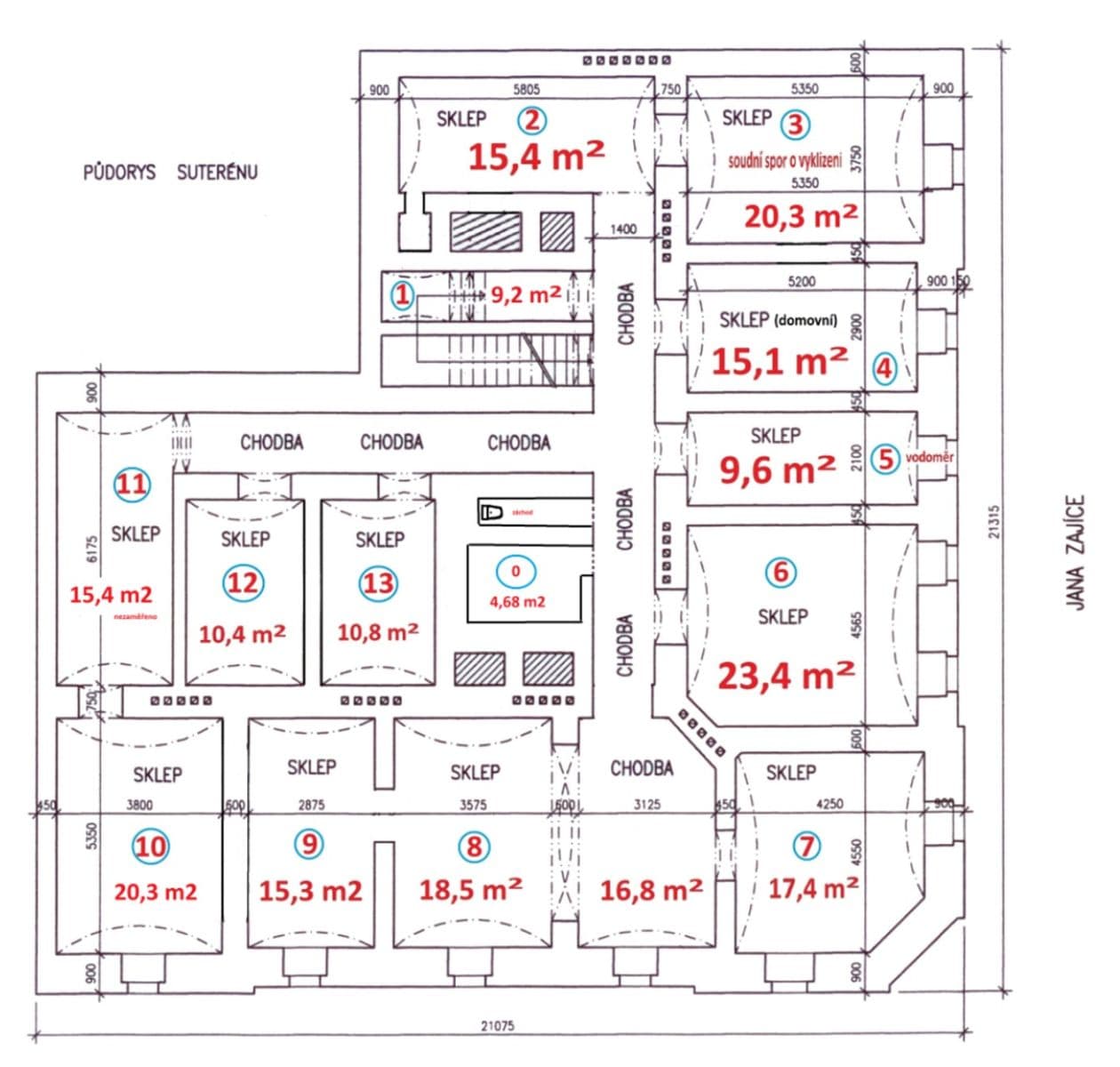 Pronájem nebytového prostoru 10 m², Jana Zajíce, Praha, Praha Pronájem nebytového prostoru 10 m², Jana Zajíce, Praha, Praha