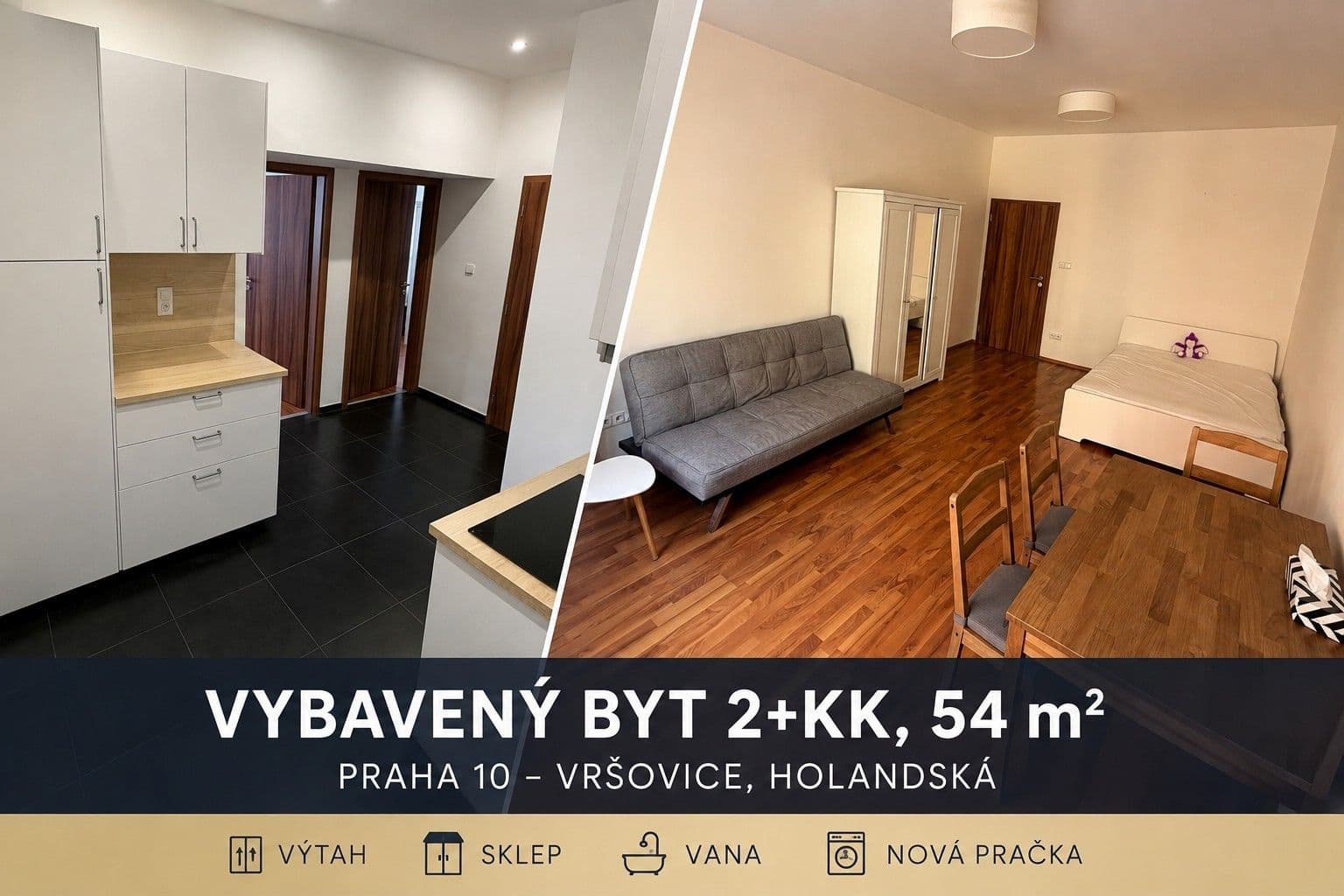 Pronájem bytu 2+kk 54 m², Holandská, Praha, Praha Pronájem bytu 2+kk 54 m², Holandská, Praha, Praha
