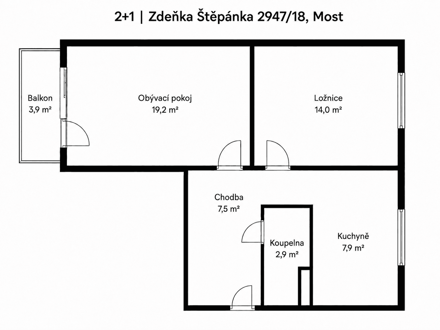 Prodej bytu 2+1 55 m², Zdeňka Štěpánka, Most, Ústecký kraj Prodej bytu 2+1 55 m², Zdeňka Štěpánka, Most, Ústecký kraj