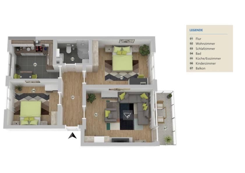 Pronájem bytu 3+1 70 m², Seligenstadt, Hessen Pronájem bytu 3+1 70 m², Seligenstadt, Hessen