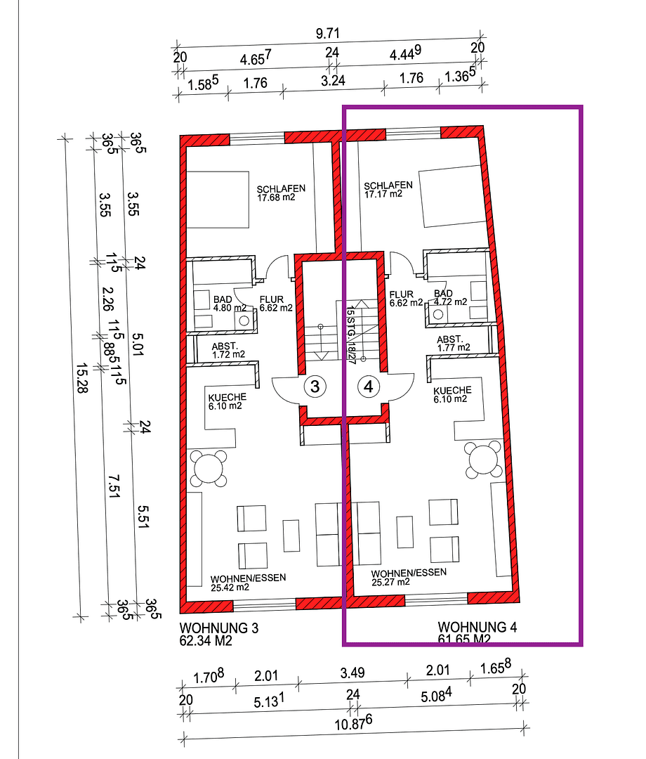 Pronájem bytu 2+1 60 m², Kohlenstraße 7/1, Rastatt, Bádensko-Württembersko Pronájem bytu 2+1 60 m², Kohlenstraße 7/1, Rastatt, Bádensko-Württembersko
