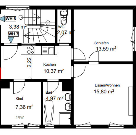 Pronájem bytu 3+1 56 m², Gärtnerstraße 16, Stuttgart, Bádensko-Württembersko Pronájem bytu 3+1 56 m², Gärtnerstraße 16, Stuttgart, Bádensko-Württembersko