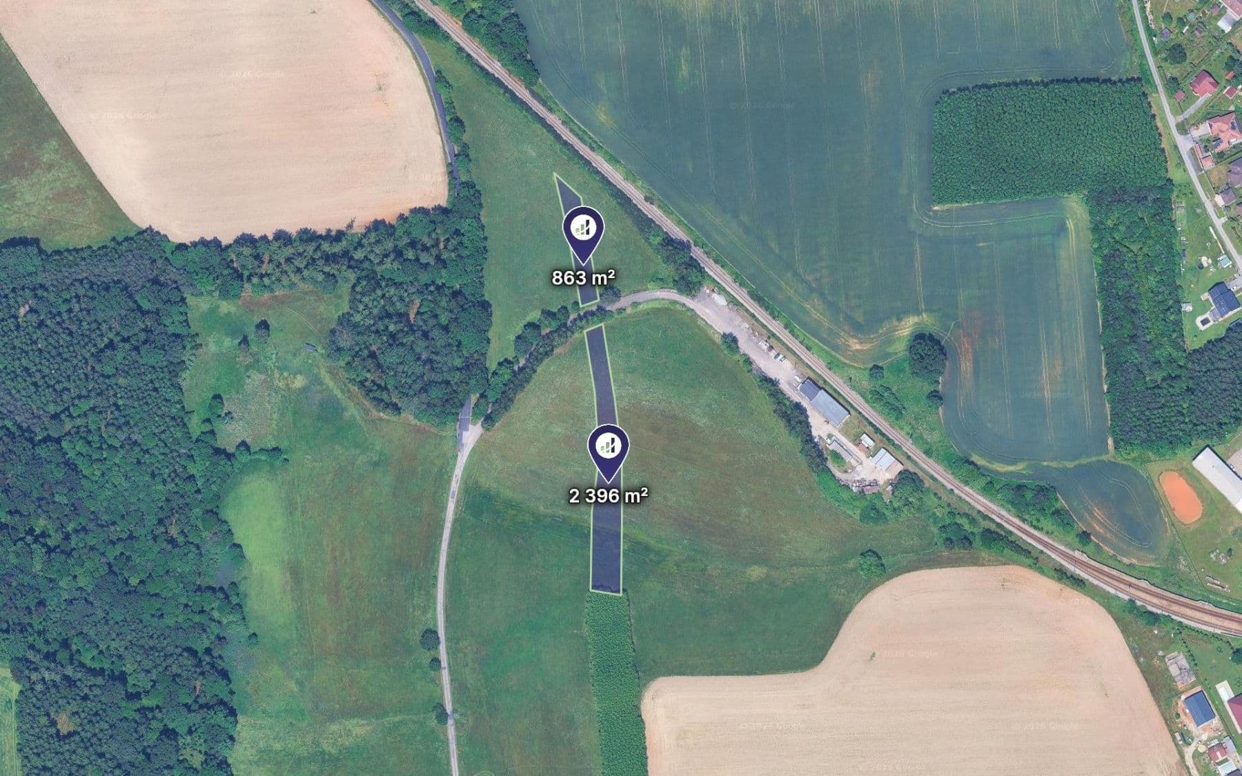Prodej pozemku 3.259 m², Nedabyle, Jihočeský kraj Prodej pozemku 3.259 m², Nedabyle, Jihočeský kraj
