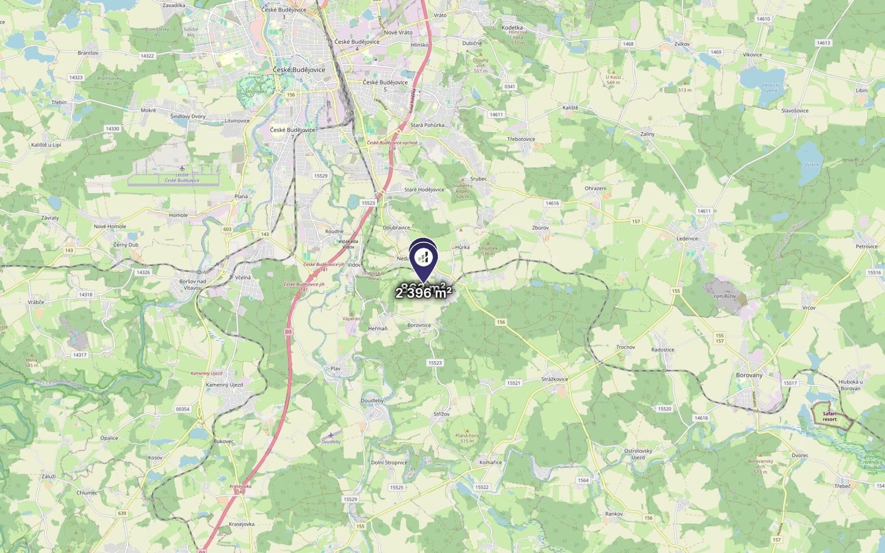 Prodej pozemku 3.259 m², Nedabyle, Jihočeský kraj Prodej pozemku 3.259 m², Nedabyle, Jihočeský kraj