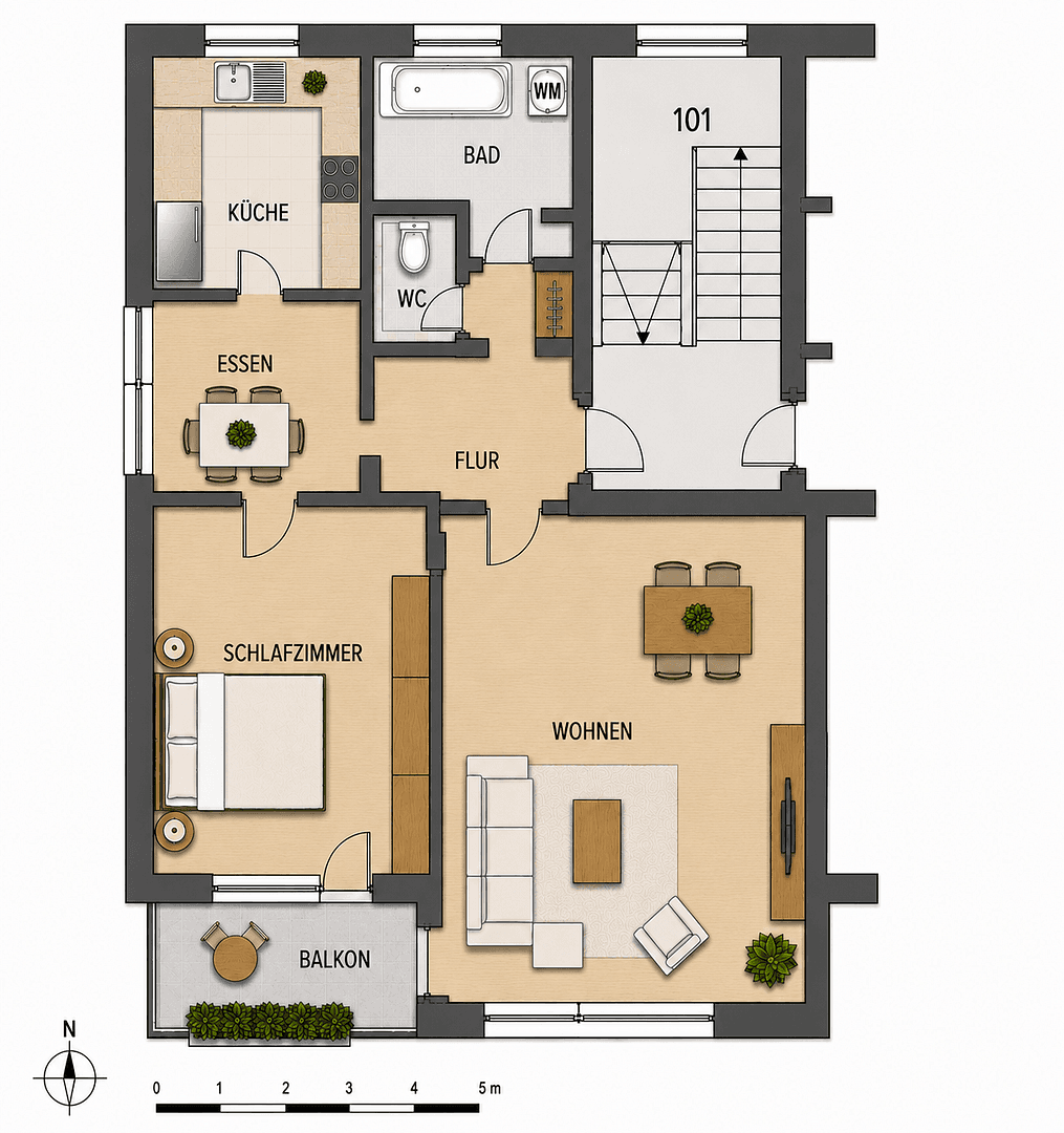 Pronájem bytu 2+kk 63 m², Brennerstraße, Gerlingen, Bádensko-Württembersko Pronájem bytu 2+kk 63 m², Brennerstraße, Gerlingen, Bádensko-Württembersko