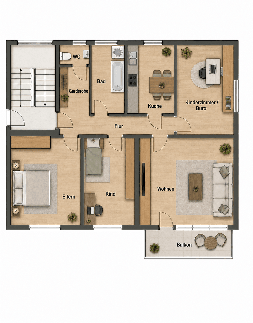 Pronájem bytu 4+1 87 m², Bergstr. 24, Tiefenbronn, Bádensko-Württembersko Pronájem bytu 4+1 87 m², Bergstr. 24, Tiefenbronn, Bádensko-Württembersko