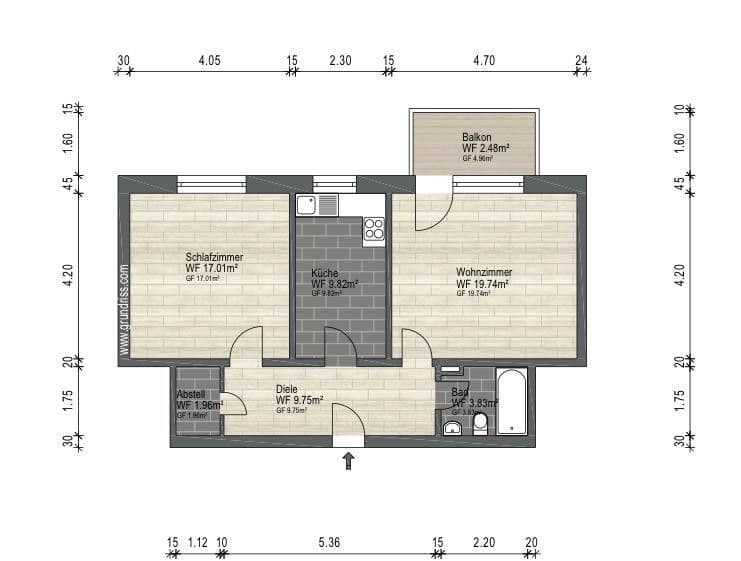 Prodej bytu 2+kk 65 m², Moselstraße 23, Essen, Severní Porýní-Vestfálsko Prodej bytu 2+kk 65 m², Moselstraße 23, Essen, Severní Porýní-Vestfálsko