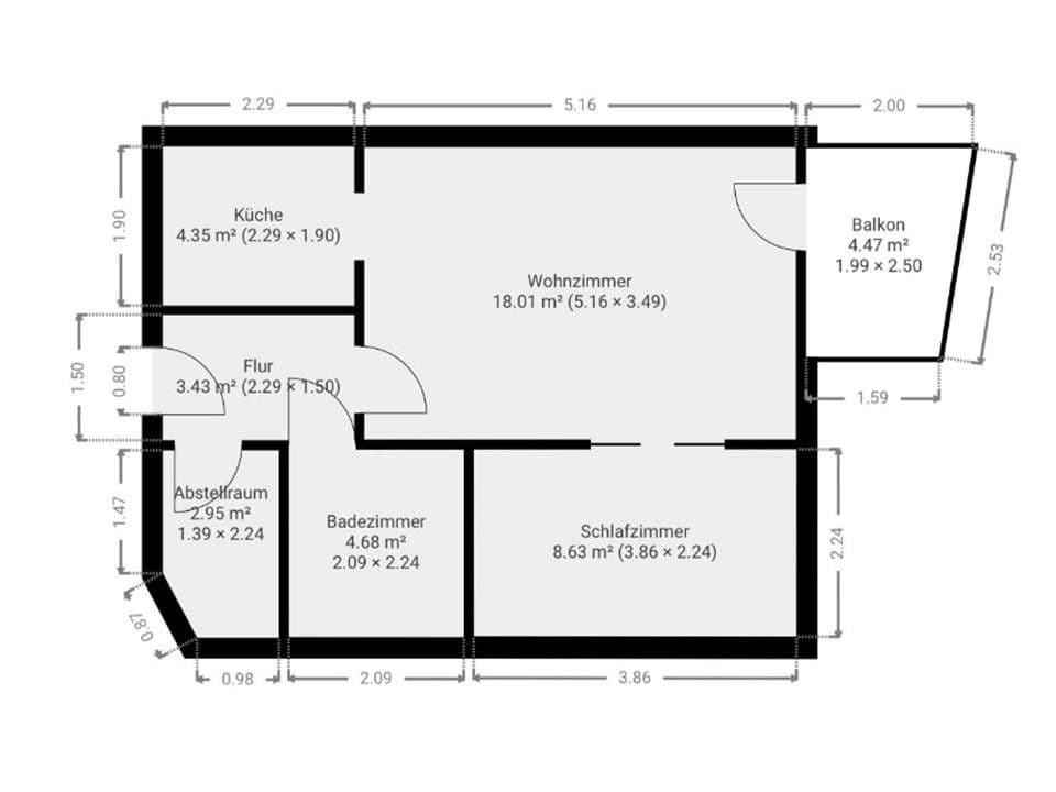 Pronájem bytu 1+kk 43 m², Hohe Warte 3, Spardorf, Bavorsko Pronájem bytu 1+kk 43 m², Hohe Warte 3, Spardorf, Bavorsko
