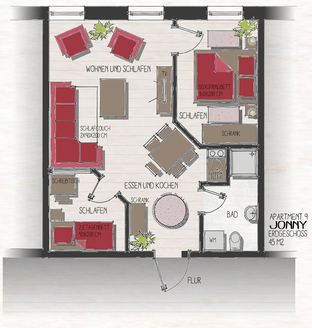 Pronájem bytu 2+1 54 m², Schwerin, Mecklenburg-Vorpommern Pronájem bytu 2+1 54 m², Schwerin, Mecklenburg-Vorpommern