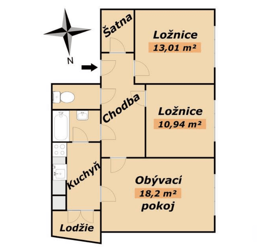 Pronájem bytu 3+1 66 m², Pšeník, Brno, Jihomoravský kraj Pronájem bytu 3+1 66 m², Pšeník, Brno, Jihomoravský kraj