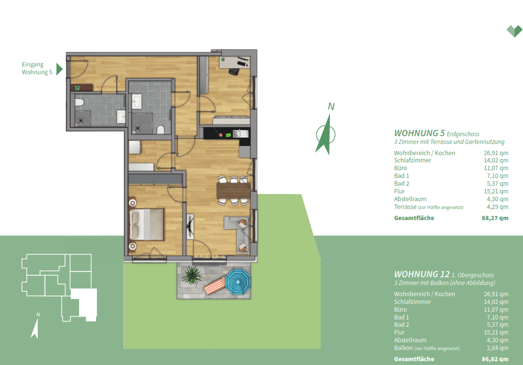 Pronájem bytu 3+1 87 m², Taufkirchen/Vils, Bavorsko Pronájem bytu 3+1 87 m², Taufkirchen/Vils, Bavorsko