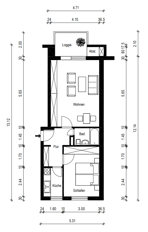 Prodej bytu 2+1 53 m², Sailerstraße 16, München, Bavorsko Prodej bytu 2+1 53 m², Sailerstraße 16, München, Bavorsko