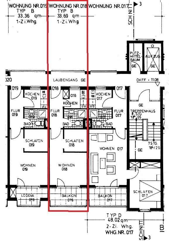 Prodej bytu 2+1 34 m², Grebensteiner Straße 8, Kassel, Hessen Prodej bytu 2+1 34 m², Grebensteiner Straße 8, Kassel, Hessen