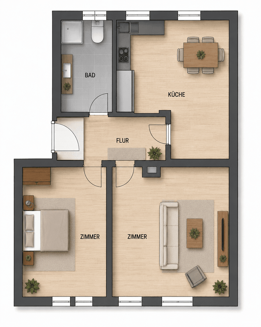 Pronájem bytu 2+1 56 m², Landgrabenstraße, Nürnberg, Bavorsko Pronájem bytu 2+1 56 m², Landgrabenstraße, Nürnberg, Bavorsko