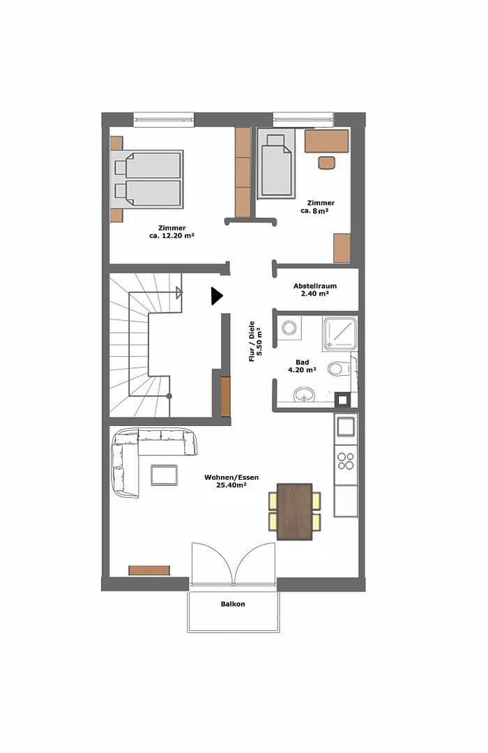 Pronájem bytu 3+1 60 m², Kelsterbach, Hessen Pronájem bytu 3+1 60 m², Kelsterbach, Hessen
