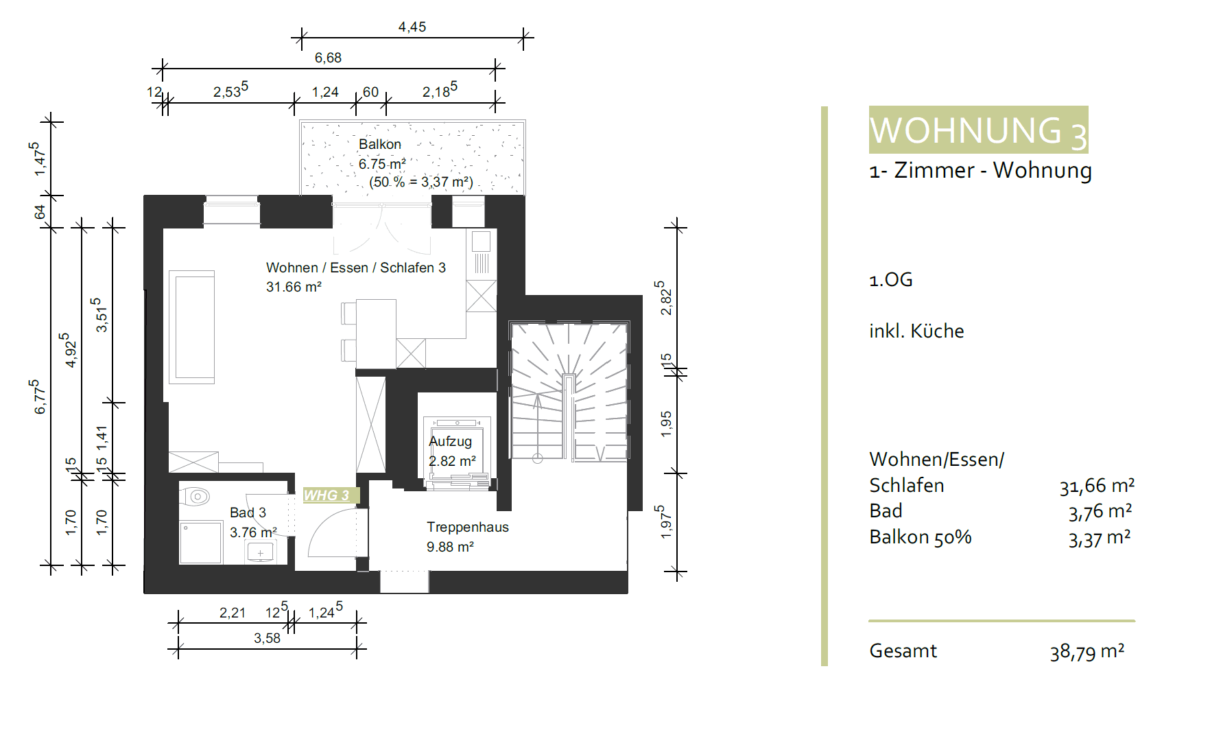 Pronájem bytu 1+1 39 m², Elisenstraße 31, Aschaffenburg, Bavorsko Pronájem bytu 1+1 39 m², Elisenstraße 31, Aschaffenburg, Bavorsko
