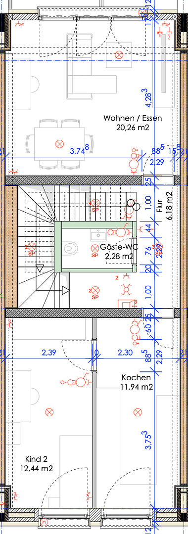 Pronájem domu 120 m², pozemek 110 m², Nufringen, Bádensko-Württembersko Pronájem domu 120 m², pozemek 110 m², Nufringen, Bádensko-Württembersko