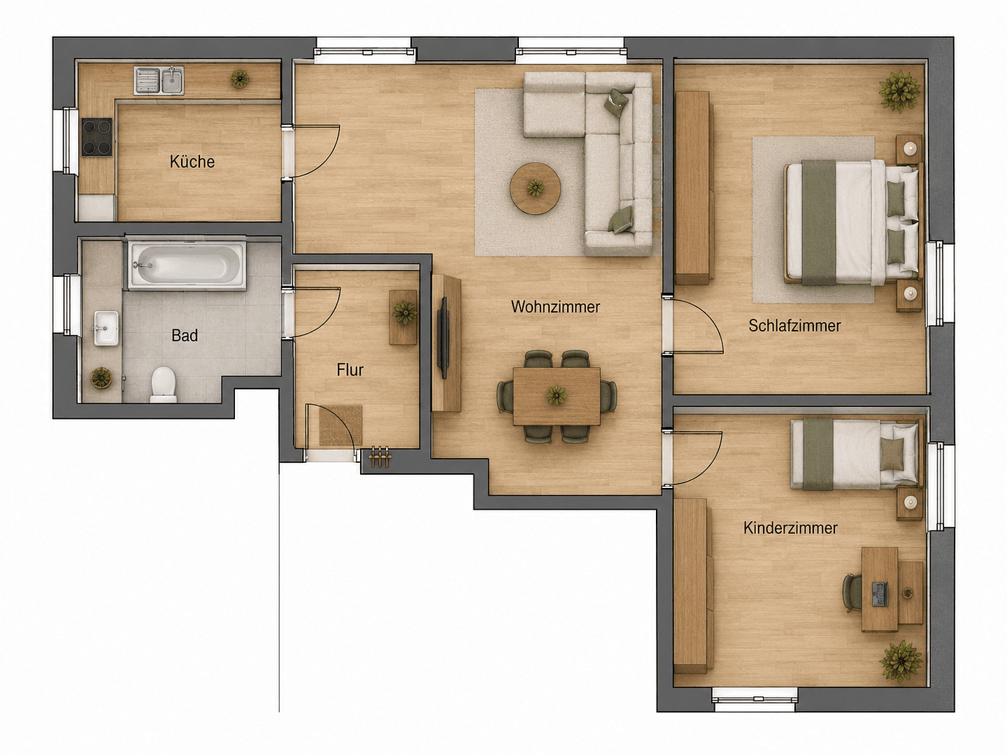 Pronájem bytu 3+1 80 m², Pößnecker Straße 7, Remptendorf, Durynsko Pronájem bytu 3+1 80 m², Pößnecker Straße 7, Remptendorf, Durynsko