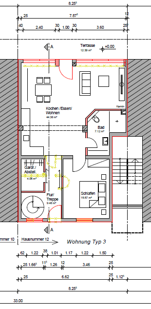 Pronájem bytu 2+kk 93 m², Fontanestr. 12, Bobenheim-Roxheim, Porýní-Falc Pronájem bytu 2+kk 93 m², Fontanestr. 12, Bobenheim-Roxheim, Porýní-Falc