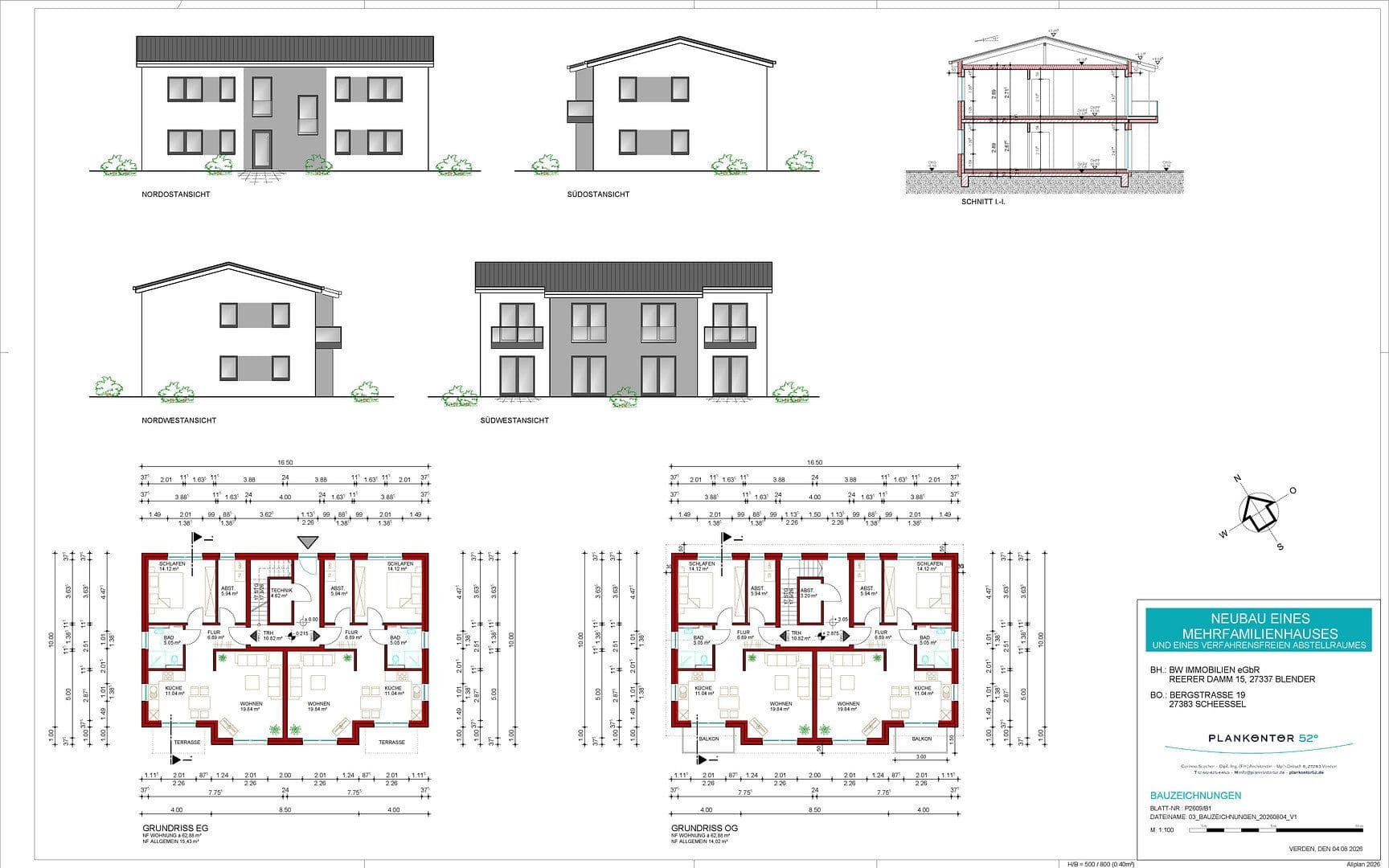 Prodej bytu 2+1 63 m², Bergstraße 19, Scheeßel, Dolní Sasko Prodej bytu 2+1 63 m², Bergstraße 19, Scheeßel, Dolní Sasko
