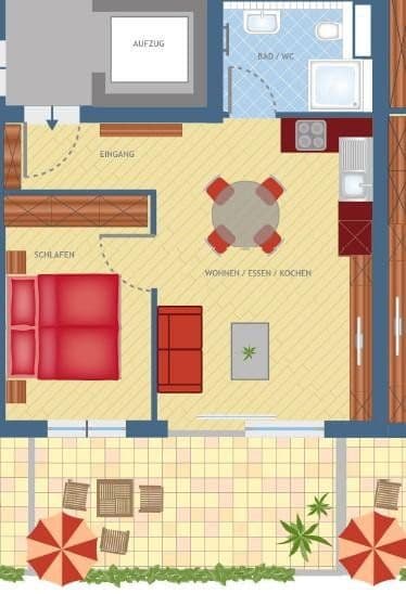Pronájem bytu 2+1 52 m², Renningen, Bádensko-Württembersko Pronájem bytu 2+1 52 m², Renningen, Bádensko-Württembersko