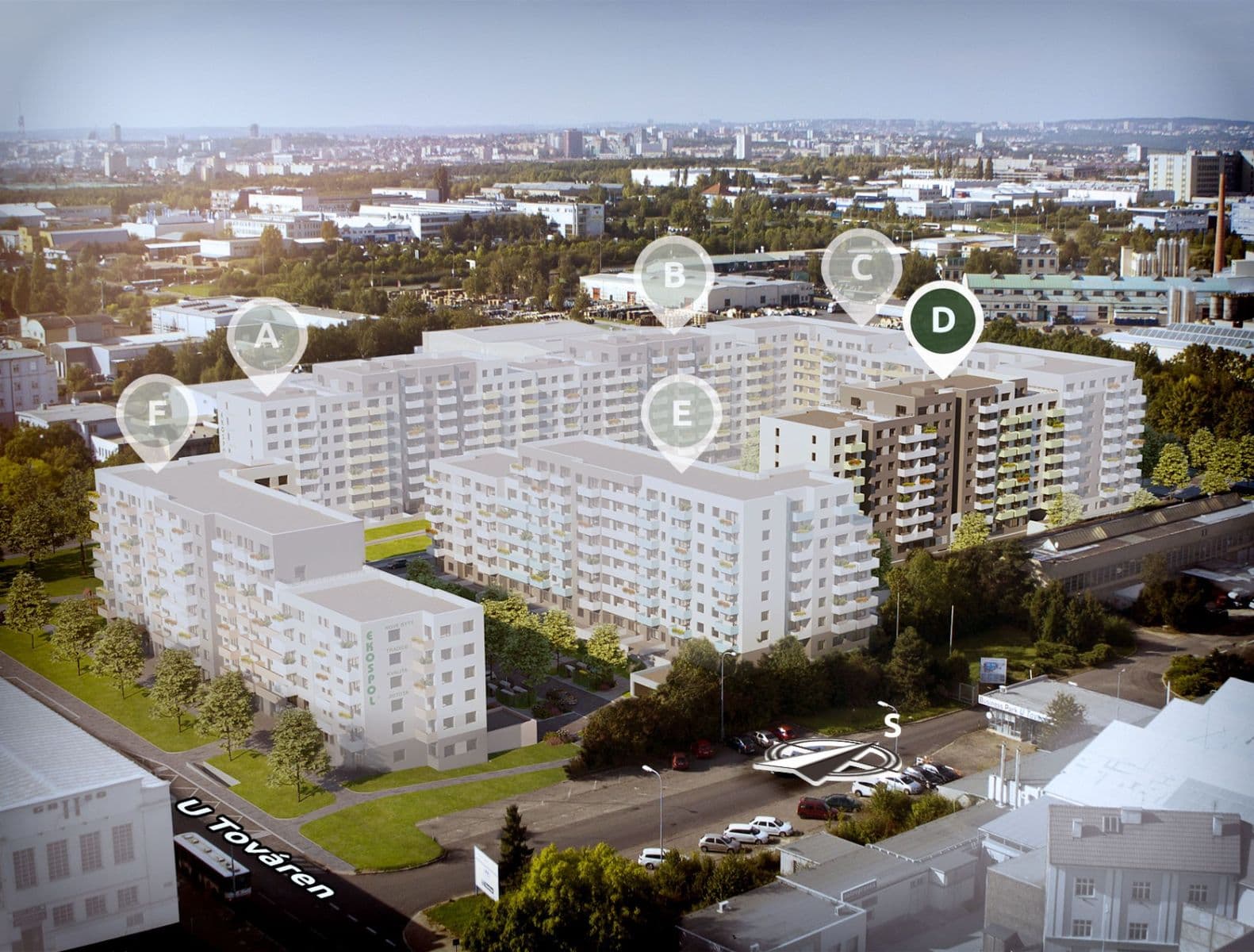 Prodej bytu 2+kk 48 m², U Továren, Praha, Praha Prodej bytu 2+kk 48 m², U Továren, Praha, Praha