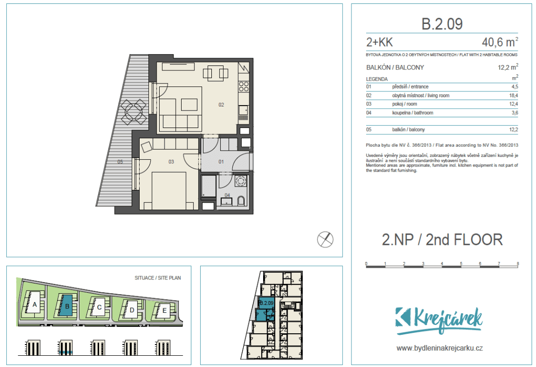 Pronájem bytu 2+kk 40 m², Novovysočanská, Praha, Praha Pronájem bytu 2+kk 40 m², Novovysočanská, Praha, Praha