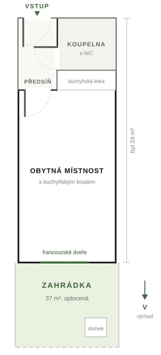 Pronájem bytu 1+kk 24 m², U Zličína, Praha, Praha Pronájem bytu 1+kk 24 m², U Zličína, Praha, Praha