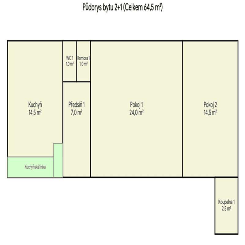 Prodej bytu 2+1 64 m², Kouřimská, Praha, Praha Prodej bytu 2+1 64 m², Kouřimská, Praha, Praha