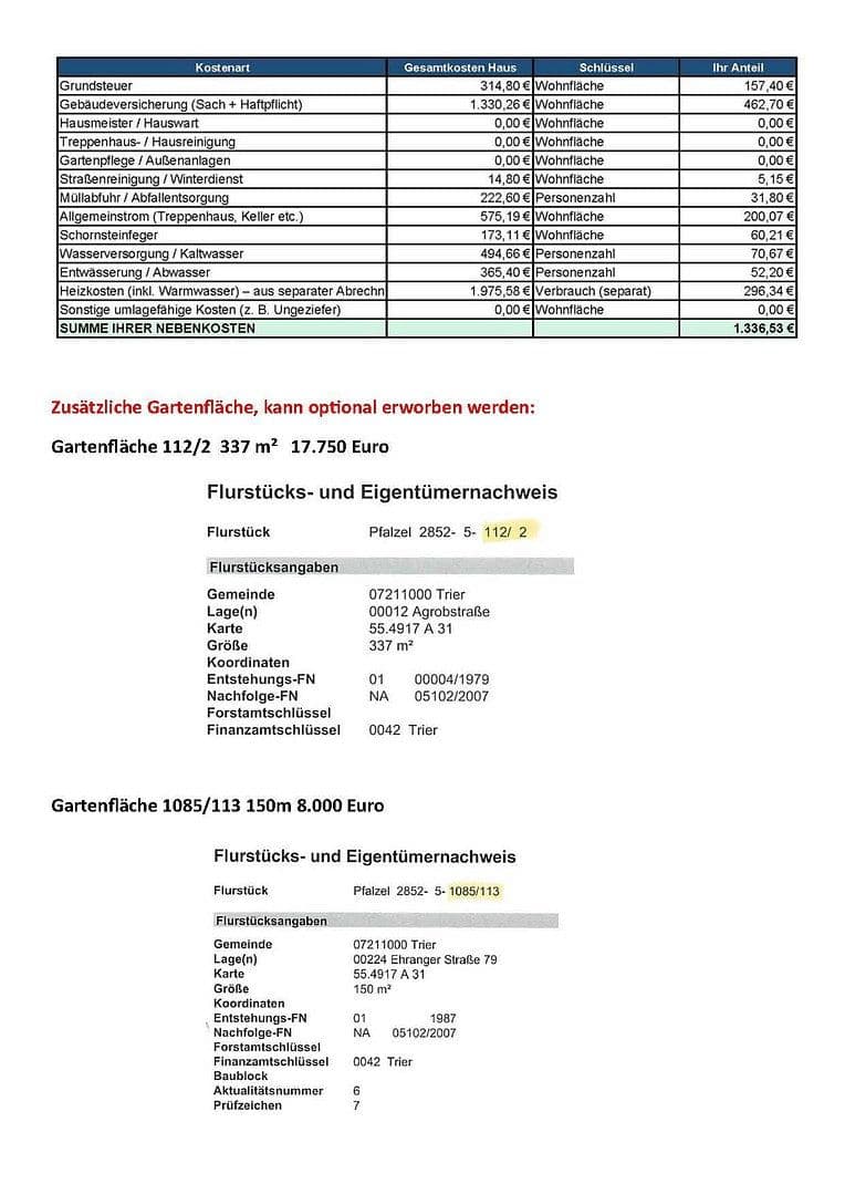 Prodej bytu 3+1 80 m², Ehranger Straße 79, Trier, Porýní-Falc Prodej bytu 3+1 80 m², Ehranger Straße 79, Trier, Porýní-Falc