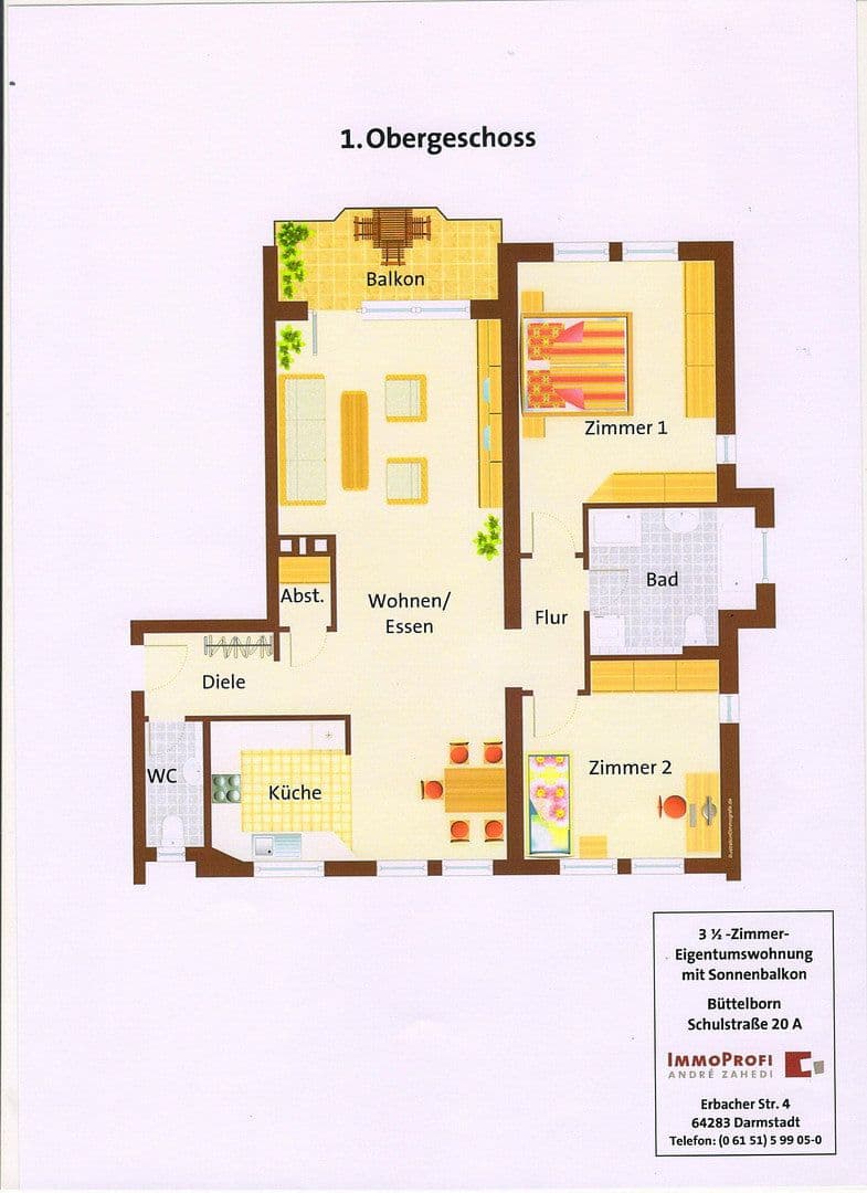 Pronájem bytu 3+1 96 m², Schulstraße 20a, Büttelborn, Hessen Pronájem bytu 3+1 96 m², Schulstraße 20a, Büttelborn, Hessen