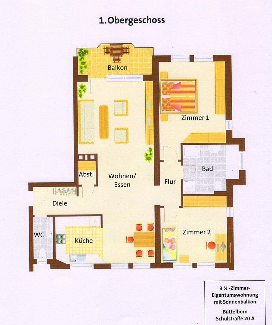 Pronájem bytu 3+1 96 m², Schulstraße 20a, Büttelborn, Hessen Pronájem bytu 3+1 96 m², Schulstraße 20a, Büttelborn, Hessen