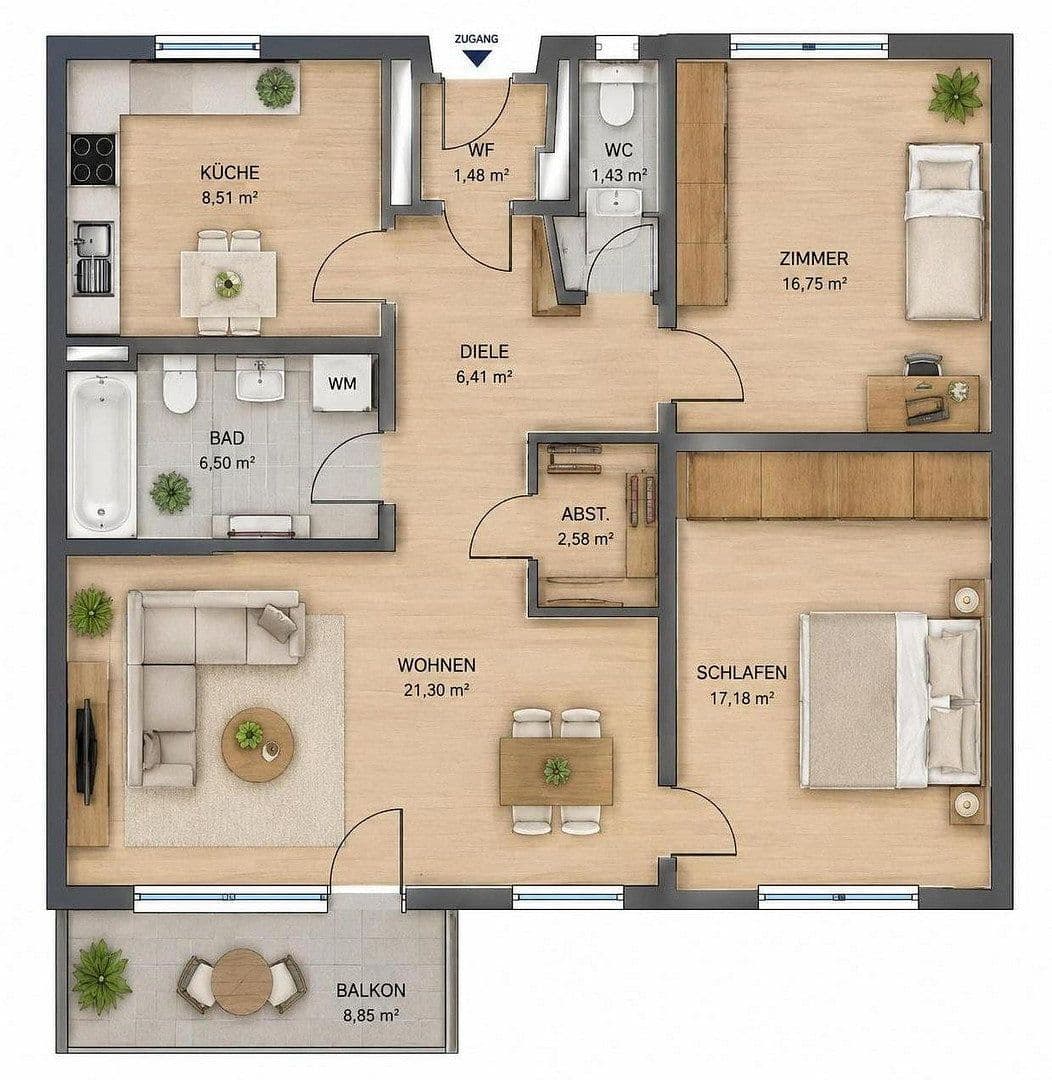 Prodej bytu 3+kk 85 m², Heitersheim, Bádensko-Württembersko Prodej bytu 3+kk 85 m², Heitersheim, Bádensko-Württembersko