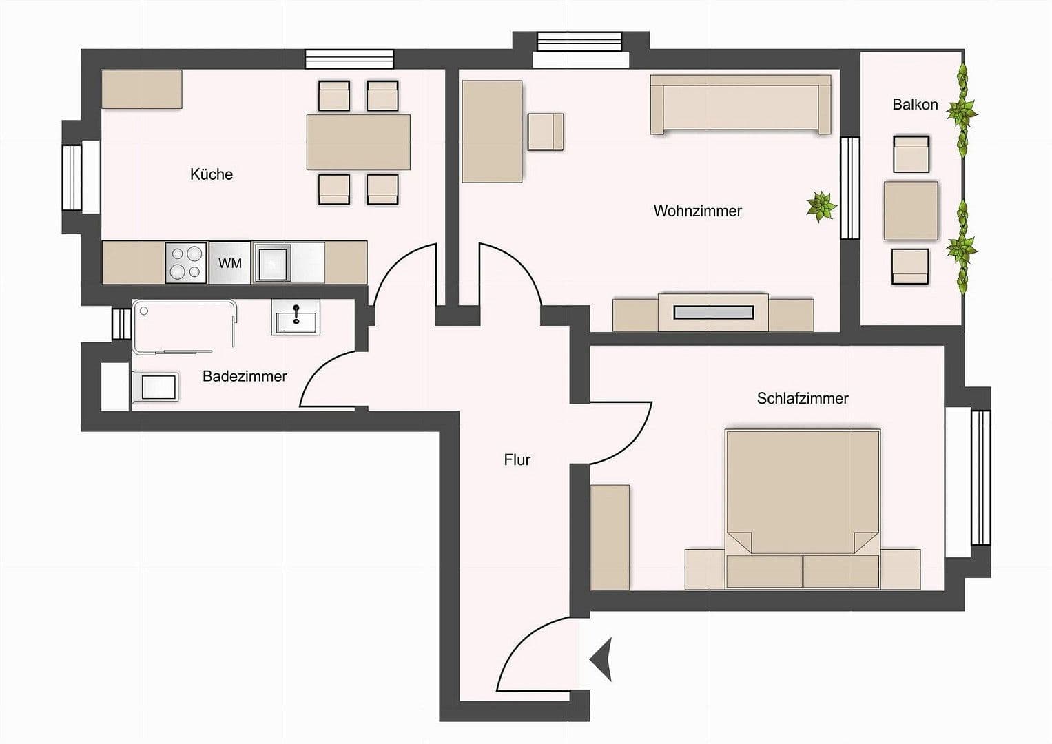 Pronájem bytu 2+1 62 m², 20535, Hamburg Pronájem bytu 2+1 62 m², 20535, Hamburg
