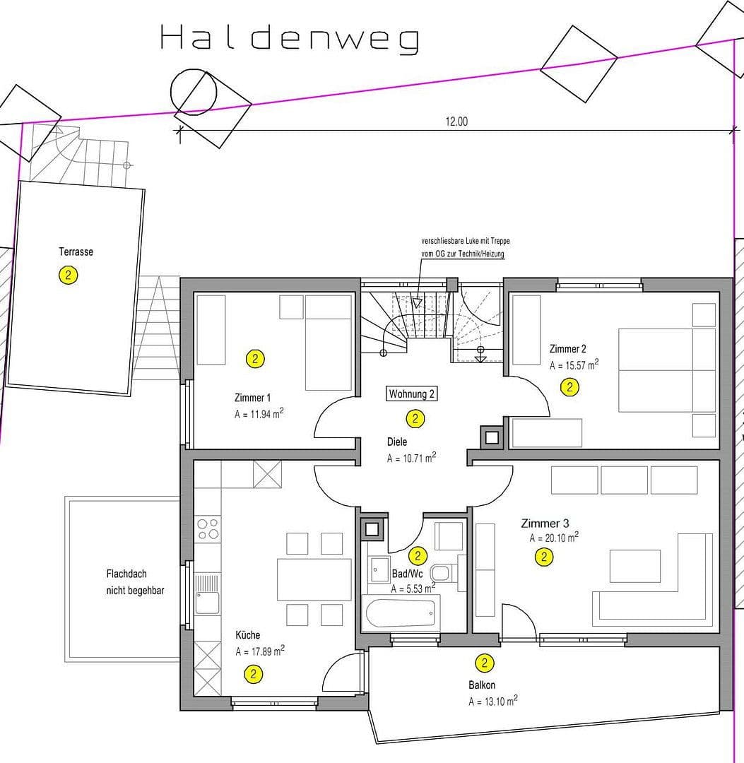 Pronájem bytu 17 m², Haldenweg 16, Lörrach, Bádensko-Württembersko Pronájem bytu 17 m², Haldenweg 16, Lörrach, Bádensko-Württembersko