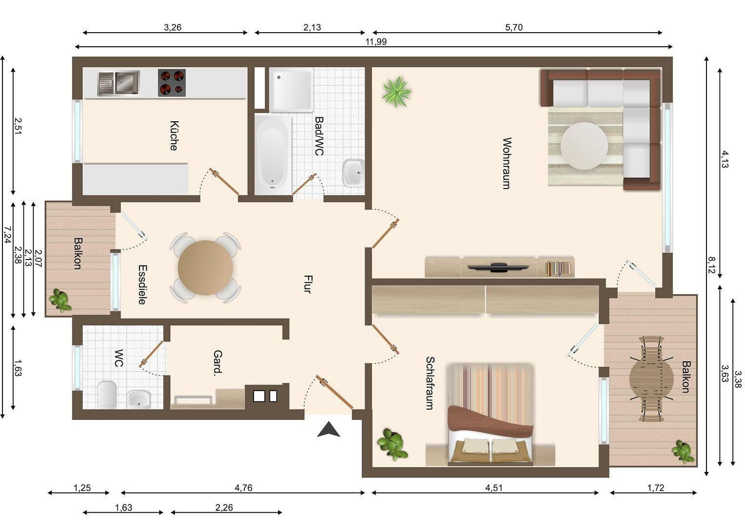 Pronájem bytu 2+kk 85 m², Friederichstrasse 33 / 37, Korntal-Münchingen, Bádensko-Württembersko Pronájem bytu 2+kk 85 m², Friederichstrasse 33 / 37, Korntal-Münchingen, Bádensko-Württembersko