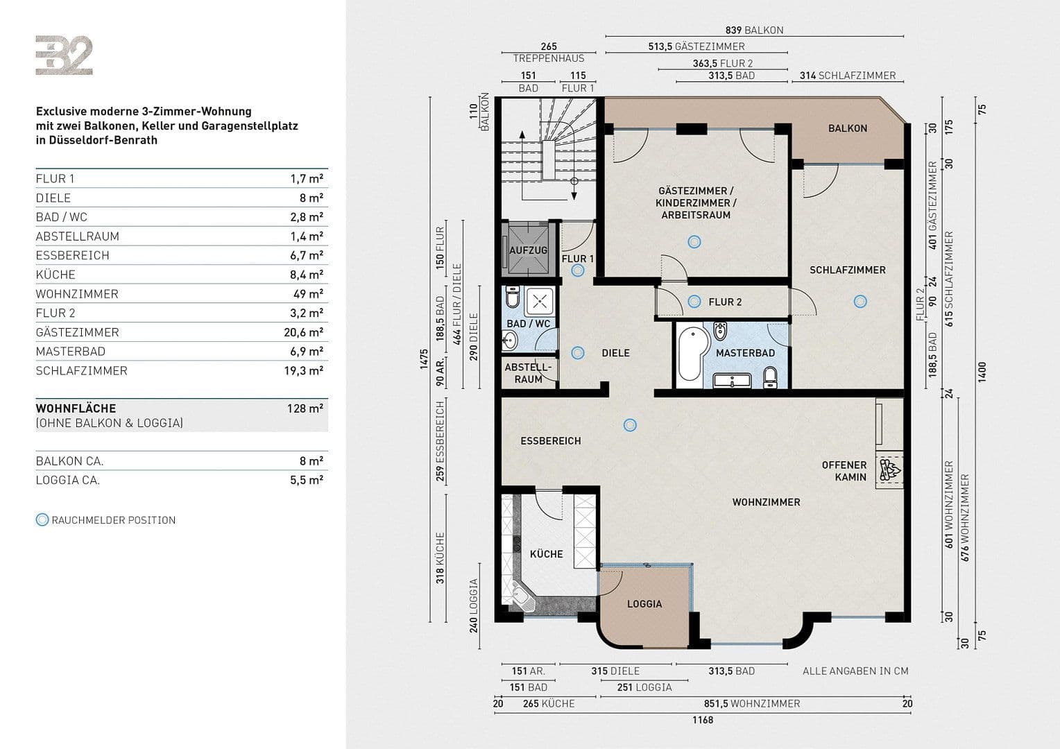 Pronájem bytu 3+1 128 m², Düsseldorf Benrath, Severní Porýní-Vestfálsko Pronájem bytu 3+1 128 m², Düsseldorf Benrath, Severní Porýní-Vestfálsko