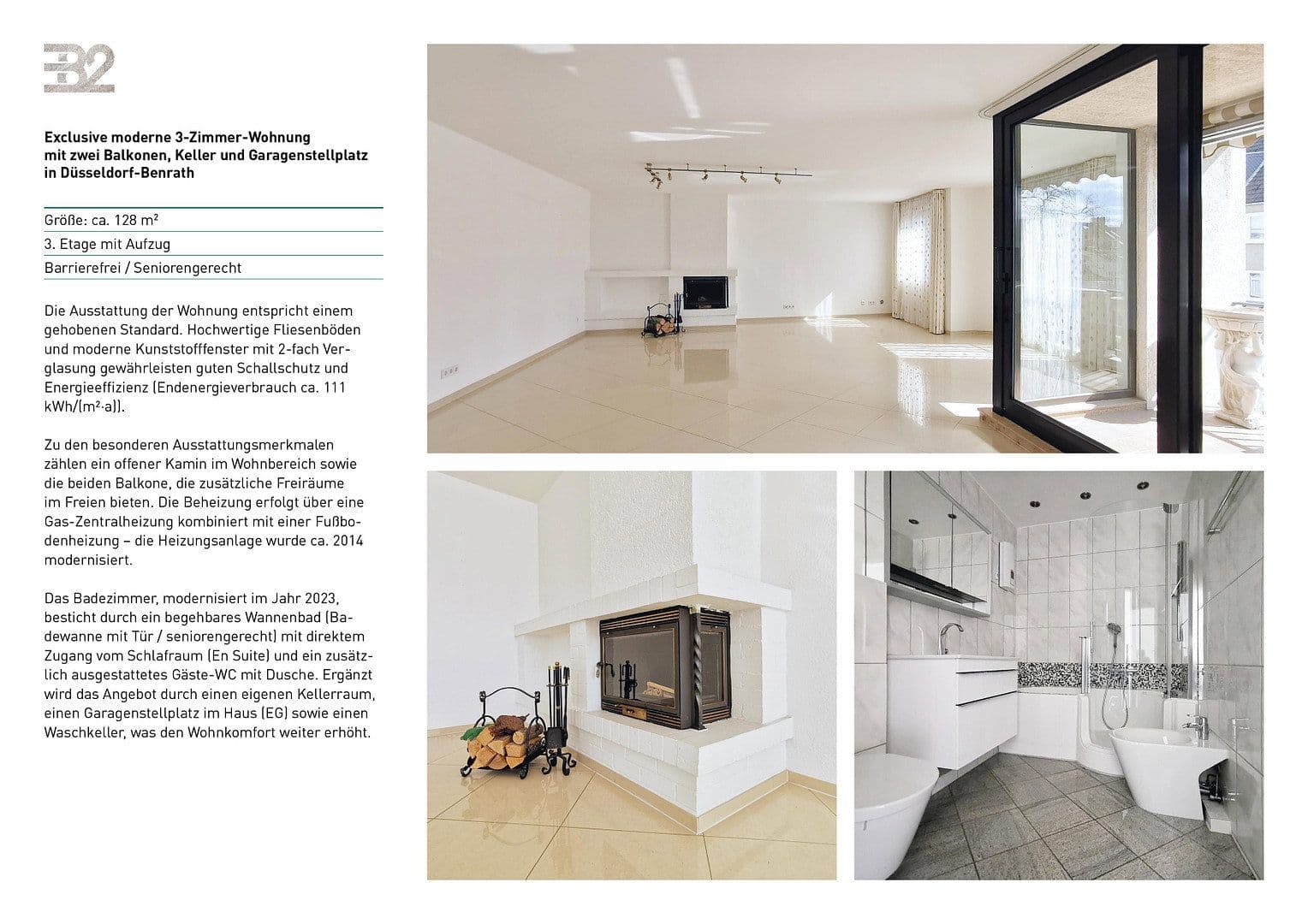 Pronájem bytu 3+1 128 m², Düsseldorf Benrath, Severní Porýní-Vestfálsko Pronájem bytu 3+1 128 m², Düsseldorf Benrath, Severní Porýní-Vestfálsko