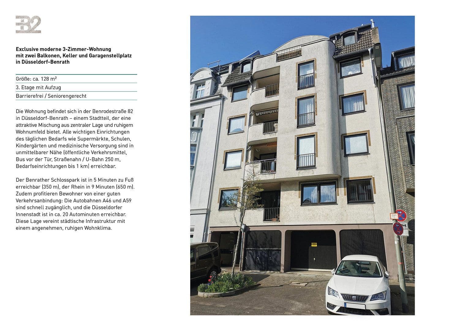 Pronájem bytu 3+1 128 m², Düsseldorf Benrath, Severní Porýní-Vestfálsko Pronájem bytu 3+1 128 m², Düsseldorf Benrath, Severní Porýní-Vestfálsko