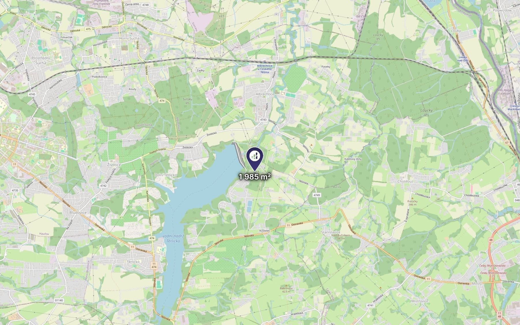 Prodej pozemku 1.985 m², Těrlicko, Moravskoslezský kraj Prodej pozemku 1.985 m², Těrlicko, Moravskoslezský kraj