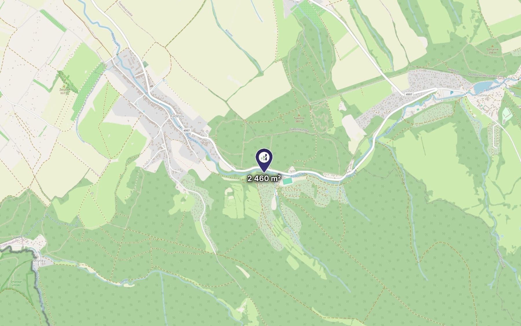 Prodej pozemku 2.460 m², Radějov, Jihomoravský kraj Prodej pozemku 2.460 m², Radějov, Jihomoravský kraj