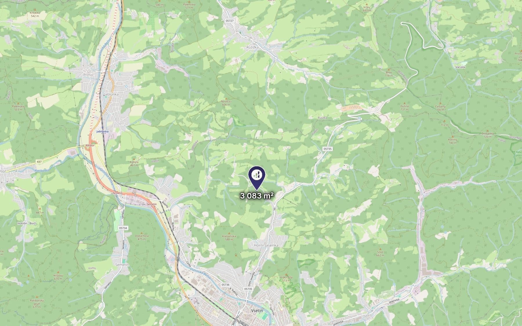 Prodej pozemku 3.083 m², Vsetín, Zlínský kraj Prodej pozemku 3.083 m², Vsetín, Zlínský kraj